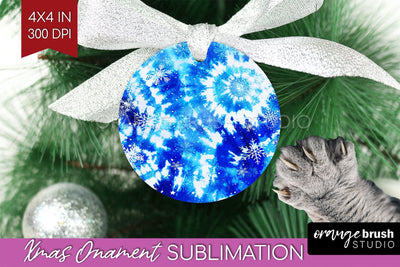Winter Ornament PNG - Tie Dye Ornament Sublimation Sublimation OrangeBrushStudio 