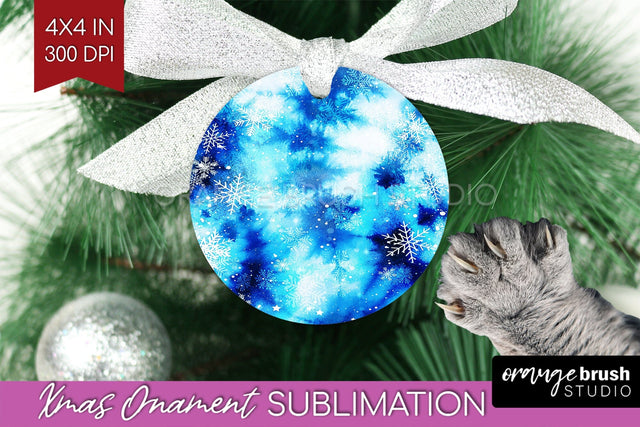 Winter Ornament PNG - Tie Dye Ornament Sublimation Sublimation OrangeBrushStudio 