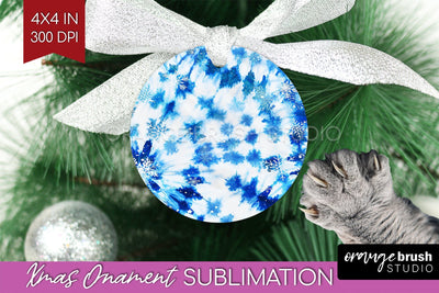 Winter Ornament PNG - Tie Dye Ornament Sublimation Sublimation OrangeBrushStudio 