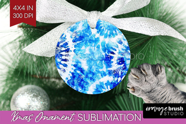 Winter Ornament PNG - Tie Dye Ornament Sublimation Sublimation OrangeBrushStudio 