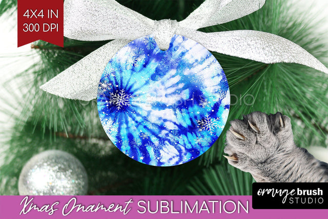 Winter Ornament PNG - Tie Dye Ornament Sublimation Sublimation OrangeBrushStudio 
