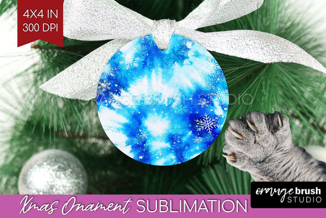 Winter Ornament PNG - Tie Dye Ornament Sublimation Sublimation OrangeBrushStudio 