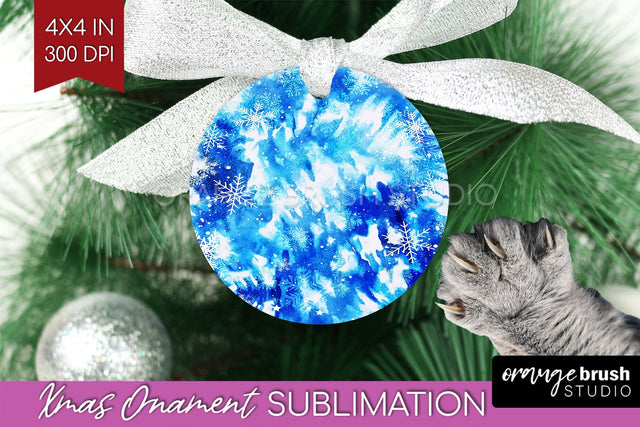 Winter Ornament PNG - Tie Dye Ornament Sublimation Sublimation OrangeBrushStudio 