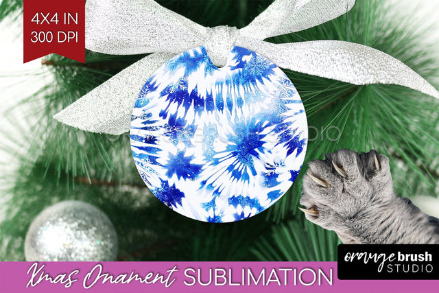 Winter Ornament PNG - Tie Dye Ornament Sublimation Sublimation OrangeBrushStudio 