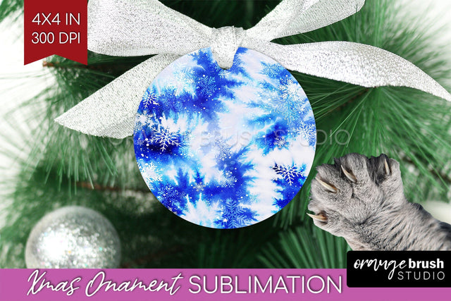 Winter Ornament PNG - Tie Dye Ornament Sublimation Sublimation OrangeBrushStudio 
