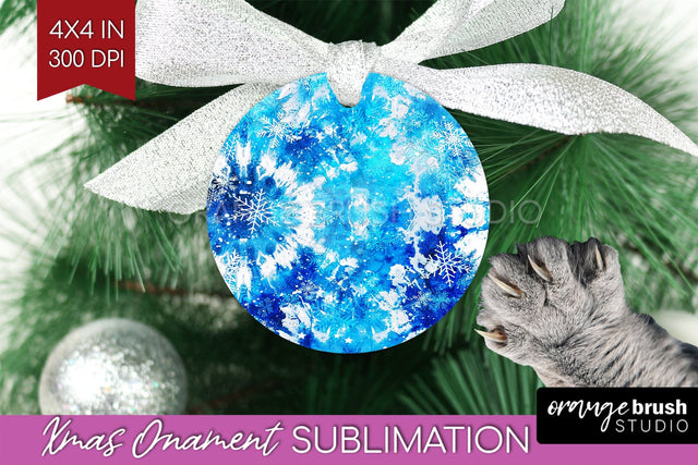 Winter Ornament PNG - Tie Dye Ornament Sublimation Sublimation OrangeBrushStudio 