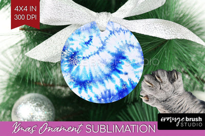 Winter Ornament PNG - Tie Dye Ornament Sublimation Sublimation OrangeBrushStudio 