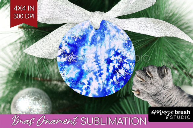 Winter Ornament PNG - Tie Dye Ornament Sublimation Sublimation OrangeBrushStudio 