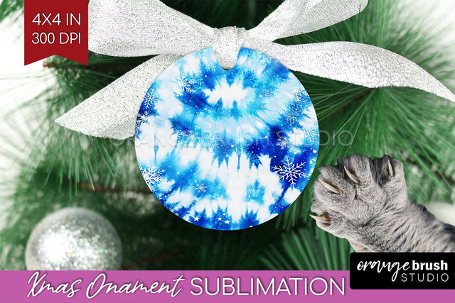Winter Ornament PNG - Tie Dye Ornament Sublimation Sublimation OrangeBrushStudio 