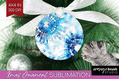 Winter Ornament PNG - Tie Dye Ornament Sublimation Sublimation OrangeBrushStudio 