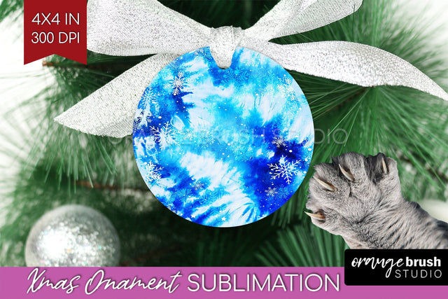 Winter Ornament PNG - Tie Dye Ornament Sublimation Sublimation OrangeBrushStudio 