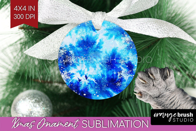 Winter Ornament PNG - Tie Dye Ornament Sublimation Sublimation OrangeBrushStudio 