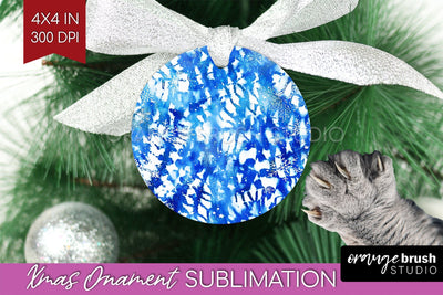 Winter Ornament PNG - Tie Dye Ornament Sublimation Sublimation OrangeBrushStudio 