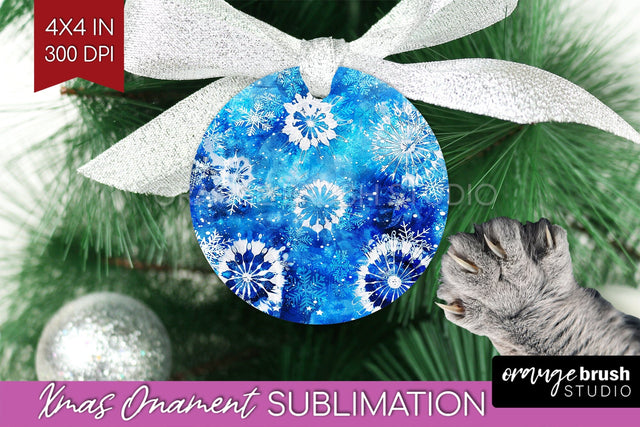 Winter Ornament PNG - Tie Dye Ornament Sublimation Sublimation OrangeBrushStudio 