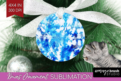 Winter Ornament PNG - Tie Dye Ornament Sublimation Sublimation OrangeBrushStudio 