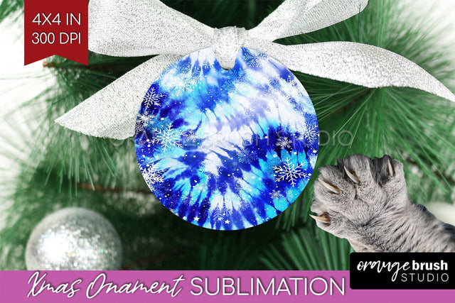 Winter Ornament PNG - Tie Dye Ornament Sublimation Sublimation OrangeBrushStudio 