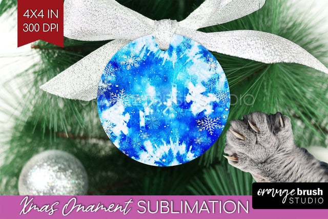 Winter Ornament PNG - Tie Dye Ornament Sublimation Sublimation OrangeBrushStudio 