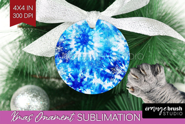 Winter Ornament PNG - Tie Dye Ornament Sublimation Sublimation OrangeBrushStudio 