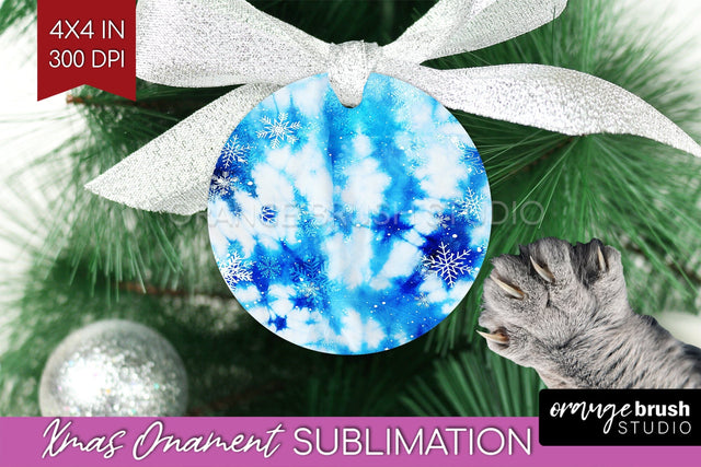Winter Ornament PNG - Tie Dye Ornament Sublimation Sublimation OrangeBrushStudio 