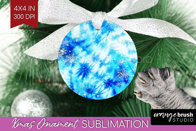 Winter Ornament PNG - Tie Dye Ornament Sublimation Sublimation OrangeBrushStudio 