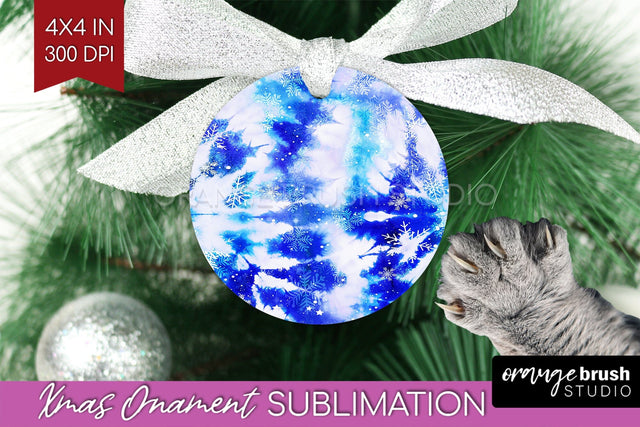 Winter Ornament PNG - Tie Dye Ornament Sublimation Sublimation OrangeBrushStudio 