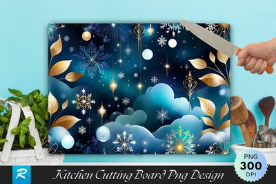 Winter Pattern Background Wallpaper Cutting Board Sublimation Regulrcrative 