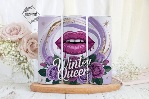 Winter Queen 20oz Tumbler Wrap Sublimation sassyprint 