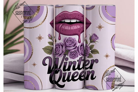 Winter Queen 20oz Tumbler Wrap Sublimation sassyprint 