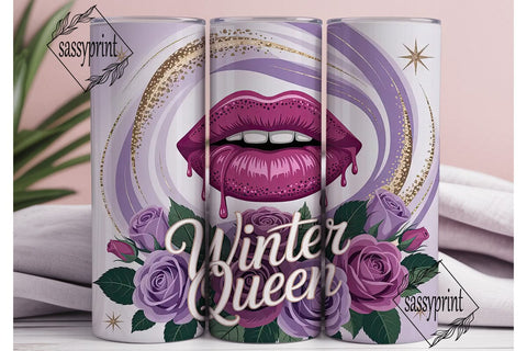 Winter Queen 20oz Tumbler Wrap Sublimation sassyprint 