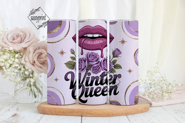 Winter Queen 20oz Tumbler Wrap Sublimation sassyprint 