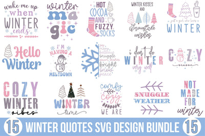 Winter Quotes SVG Bundle SVG SVGista 