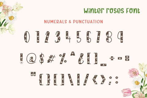 Winter Roses - Decorative Font Font AnningArts Design 