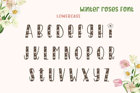 Winter Roses - Decorative Font Font AnningArts Design 