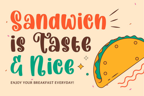 Winter Sandwich Font Mozarella 