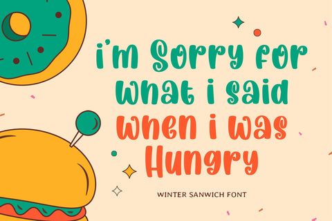 Winter Sandwich Font Mozarella 