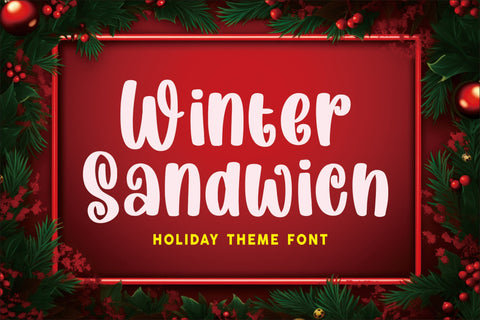 Winter Sandwich Font Mozarella 