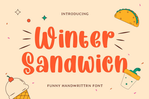 Winter Sandwich Font Mozarella 