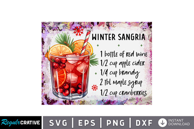 Winter sangria PNG Design Sublimation Regulrcrative 