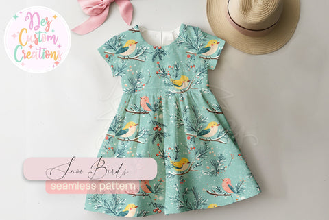 Winter Seamless Pattern - Winter Birds Digital Pattern Dez Custom Creations 