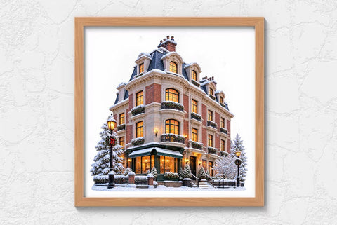 Winter Shop Buildings PNG Clipart Bundle, 11 Snowy Winter Buildings, Christmas Village Houses, Bakery Shop & Winter Architecture Graphics SVG FiveStarCrafting 