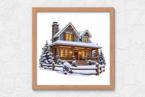 Winter Shop Buildings PNG Clipart Bundle, 11 Snowy Winter Buildings, Christmas Village Houses, Bakery Shop & Winter Architecture Graphics SVG FiveStarCrafting 