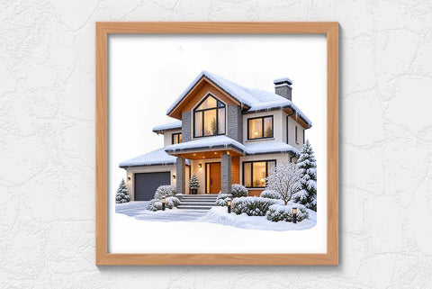 Winter Shop Buildings PNG Clipart Bundle, 11 Snowy Winter Buildings, Christmas Village Houses, Bakery Shop & Winter Architecture Graphics SVG FiveStarCrafting 