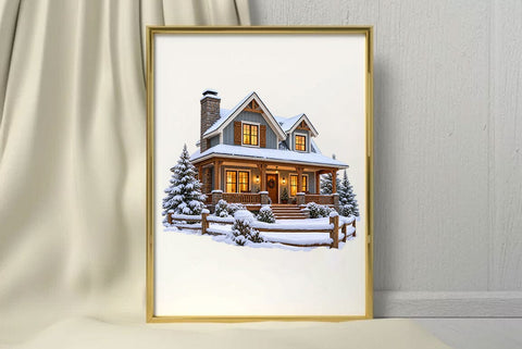 Winter Shop Buildings PNG Clipart Bundle, 11 Snowy Winter Buildings, Christmas Village Houses, Bakery Shop & Winter Architecture Graphics SVG FiveStarCrafting 