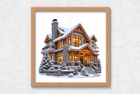 Winter Shop Buildings PNG Clipart Bundle, 11 Snowy Winter Buildings, Christmas Village Houses, Bakery Shop & Winter Architecture Graphics SVG FiveStarCrafting 