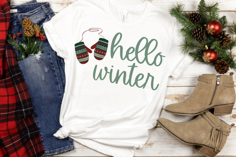 Winter Sky, Cute Handwritten Font for Cricut, Cursive Christmas Handwriting Font Designing Digitals 
