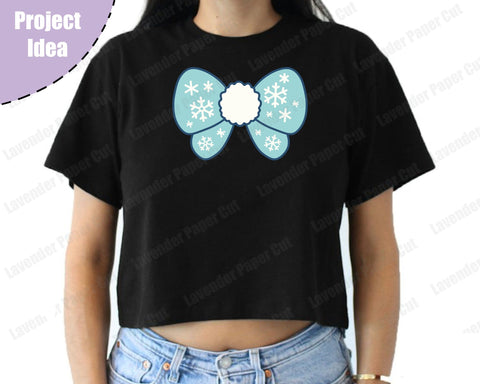 Winter Snowflake Bow, Kawaii Bow, Frozen Bow, Blizzard Bow, PNG, JPG, Clipart, Layered svg, Embroidery, Cute Bow, Cricut or Silhouette SVG Lavender Paper Cut 