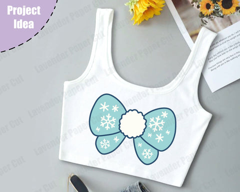 Winter Snowflake Bow, Kawaii Bow, Frozen Bow, Blizzard Bow, PNG, JPG, Clipart, Layered svg, Embroidery, Cute Bow, Cricut or Silhouette SVG Lavender Paper Cut 