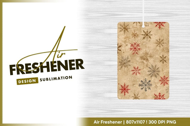 Winter Snowflake Pattern on Textured Beige Background with Red and Brown Snowflakes Sublimation Regulrcrative 