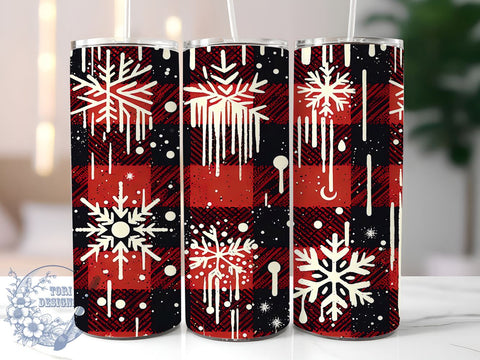 Winter Snowflake Tumbler, Christmas Wrap, 20oz Sublimation, Holiday Drinkware, Festive Decor, Winter Tumblers, Seasonal Gifts Sublimation ToriDesigns 