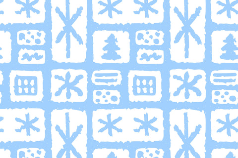 Winter Snowflakes Seamless Patterns Digital Pattern Rin Green 